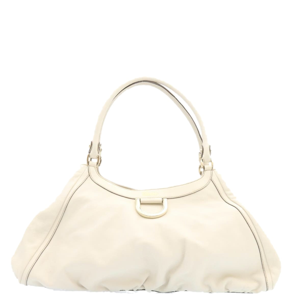 GUCCI Leather Tote Bag White am1090g