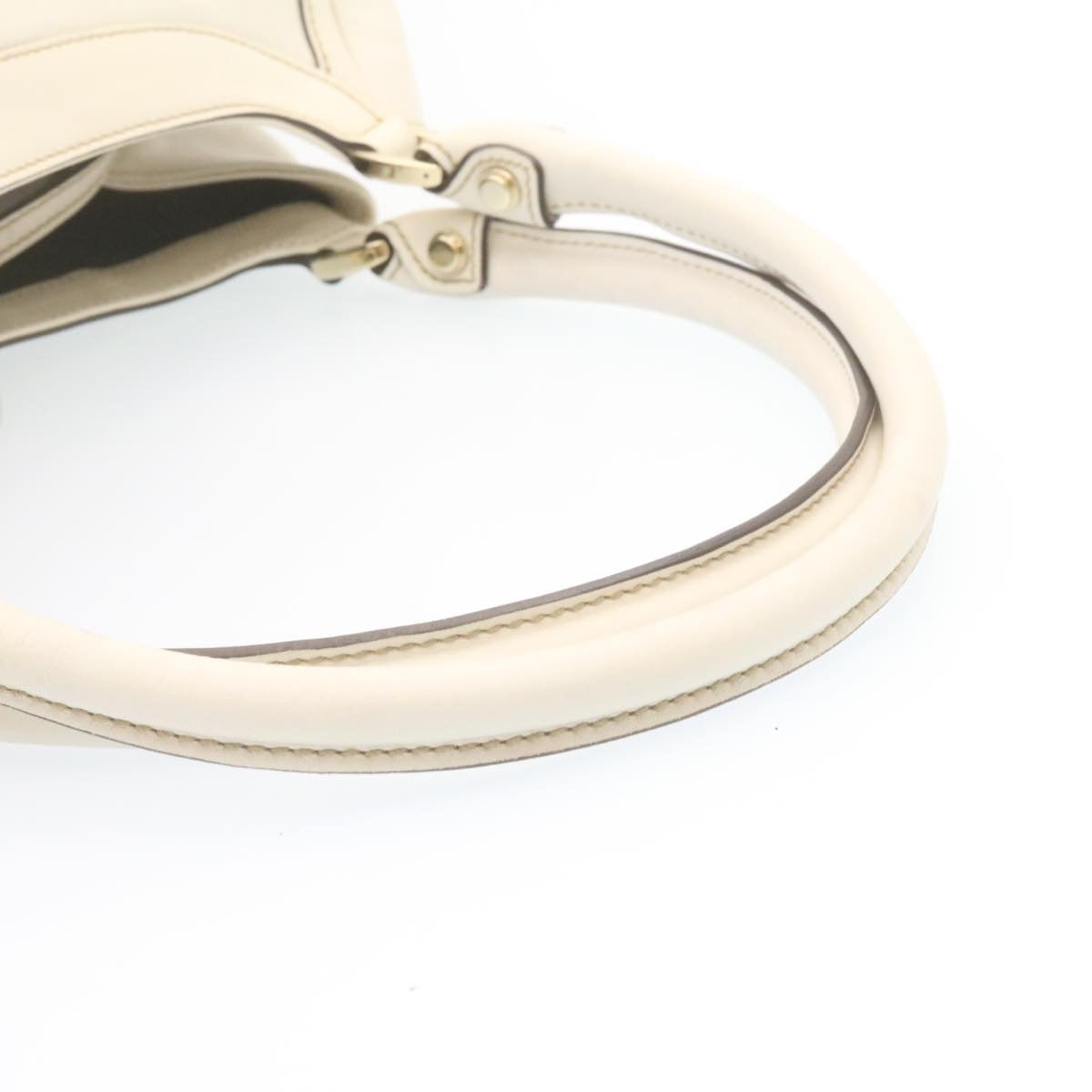 GUCCI Leather Tote Bag White am1090g