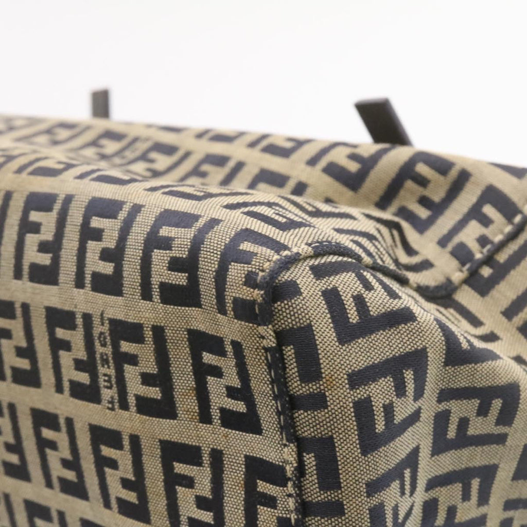 FENDI Zucchino Canvas Hand Bag Blue Navy am1197g