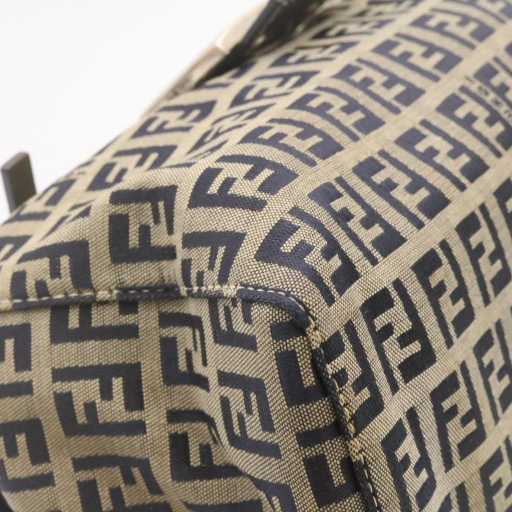 FENDI Zucchino Canvas Hand Bag Blue Navy am1197g