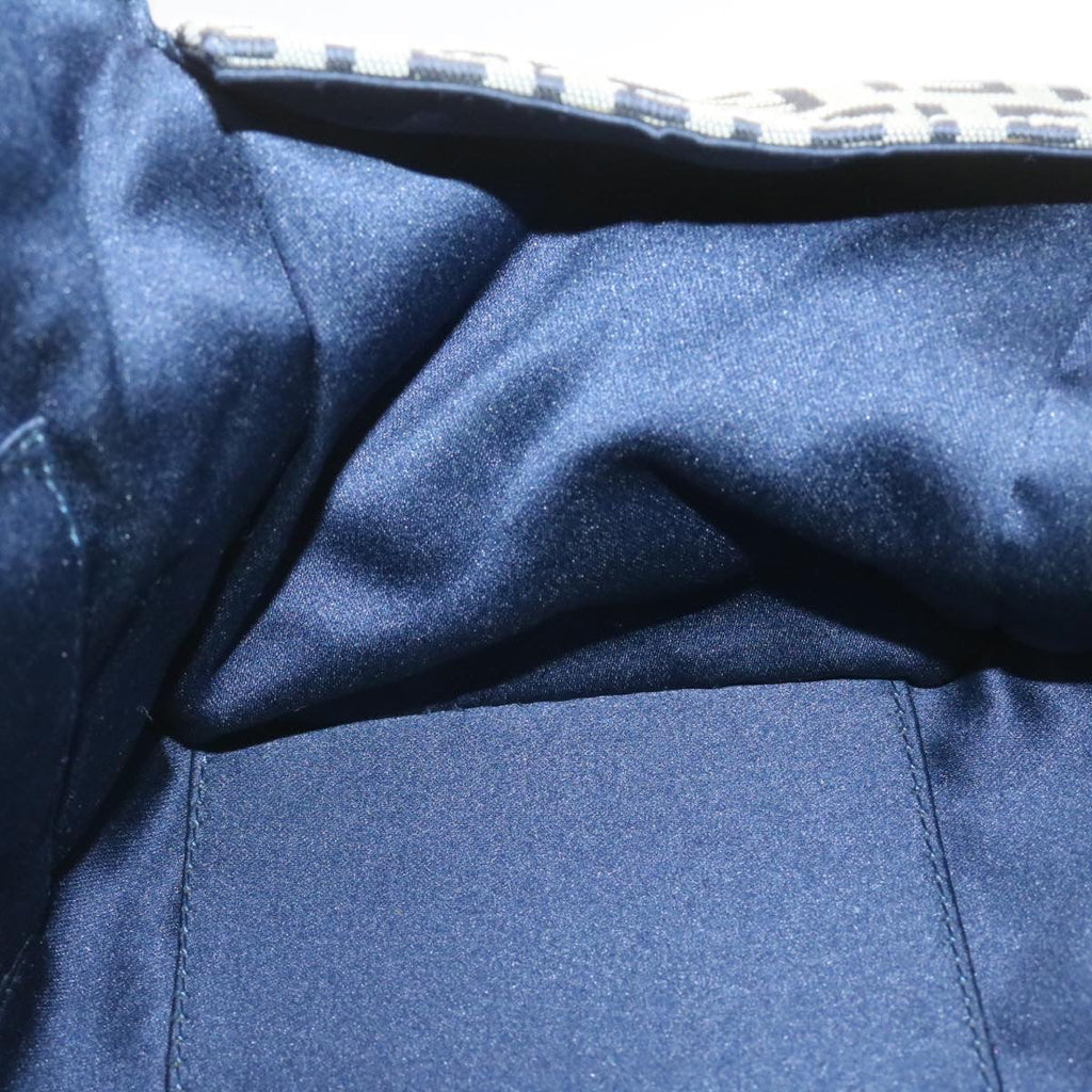 FENDI Zucchino Canvas Hand Bag Blue Navy am1197g