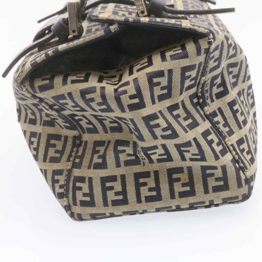 FENDI Zucchino Canvas Hand Bag Blue Navy am1197g