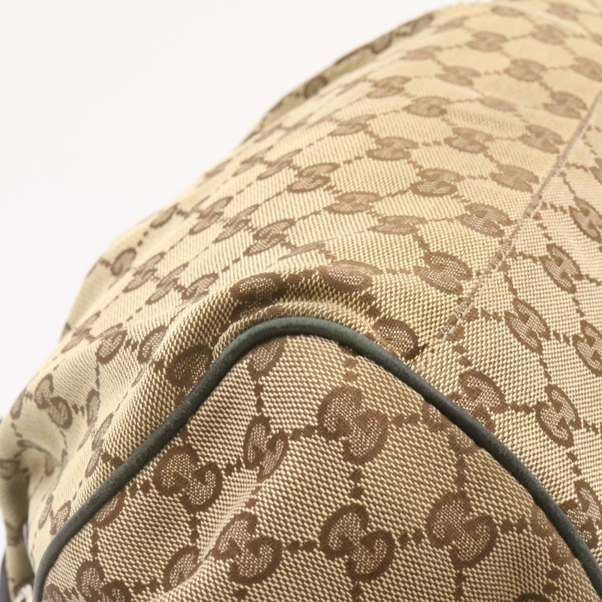 GUCCI GG Canvas Tote Bag 2way Beige Black am1226g