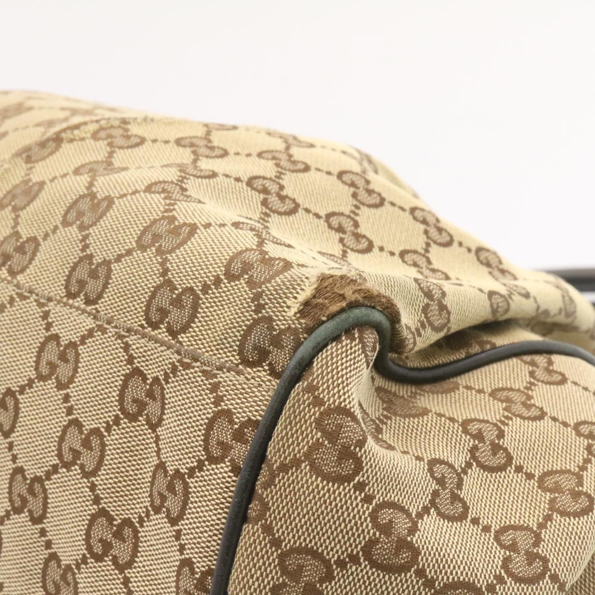GUCCI GG Canvas Tote Bag 2way Beige Black am1226g