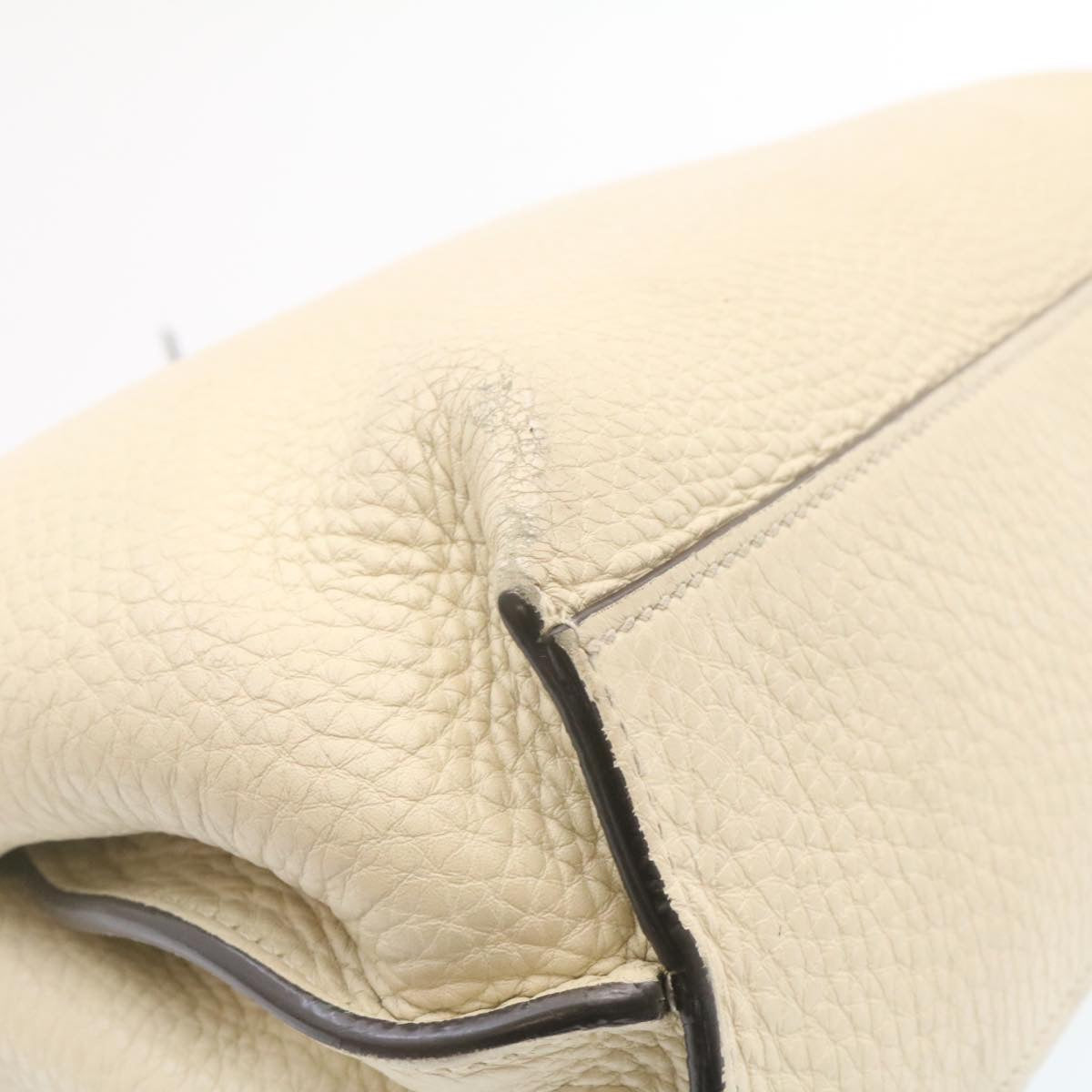 GUCCI Bamboo Turn Lock 2Way Hand Bag White am1235g