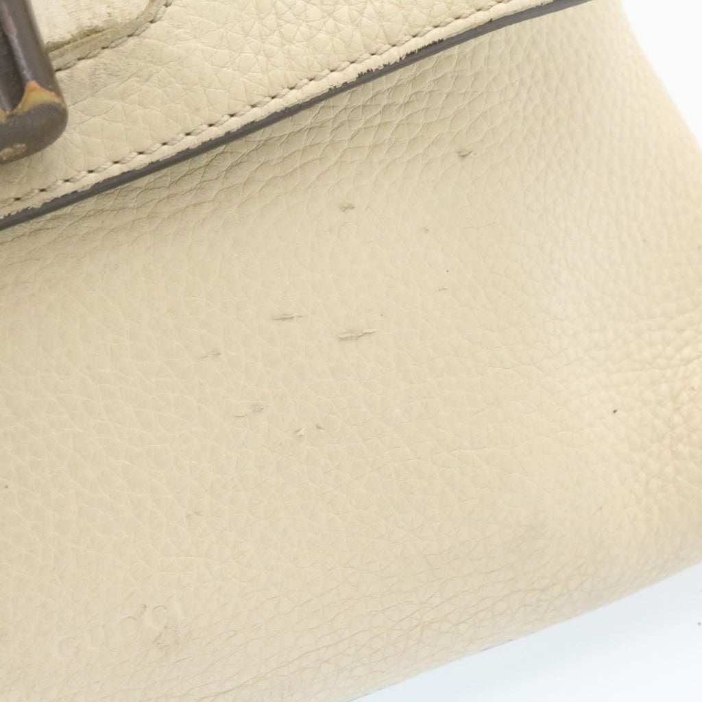 GUCCI Bamboo Turn Lock 2Way Hand Bag White am1235g