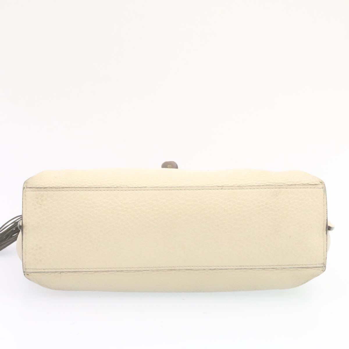 GUCCI Bamboo Turn Lock 2Way Hand Bag White am1235g