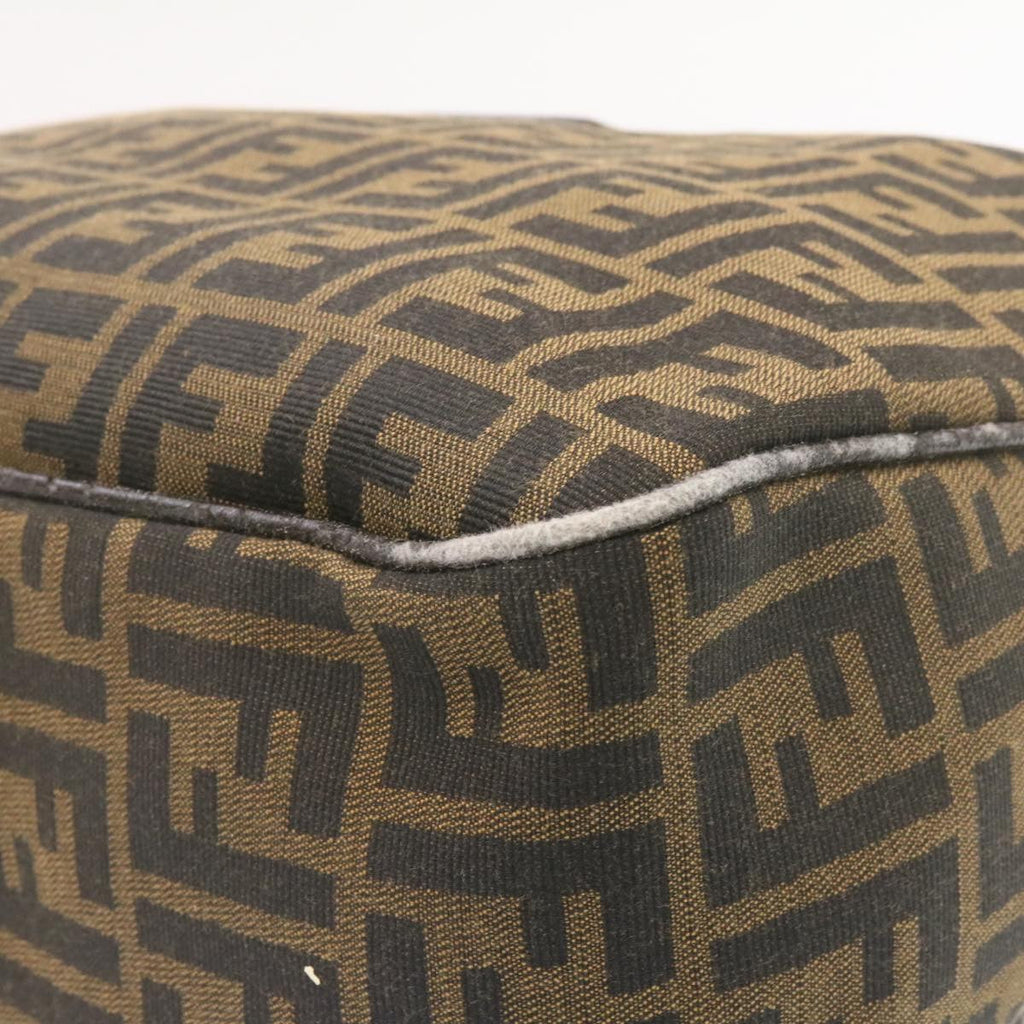 FENDI Zucca Canvas Shoulder Bag Black Brown am1243g