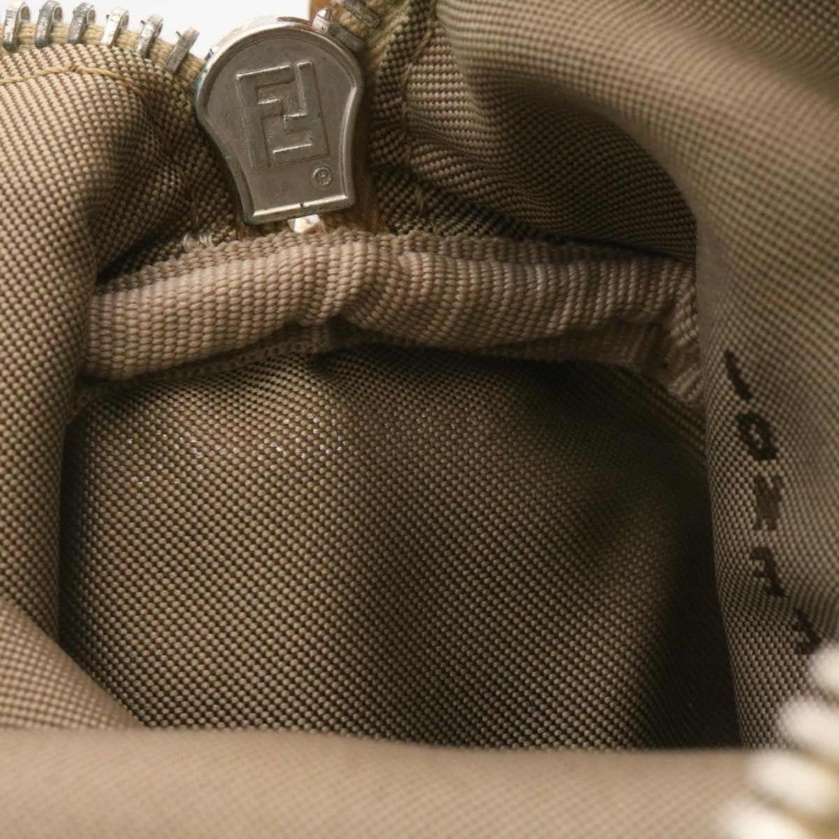 FENDI Micro Zucca Canvas Accessory Pouch Beige am1285g