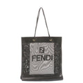 FENDI Tote Bag Nylon See-through mesh Black Auth am1409g