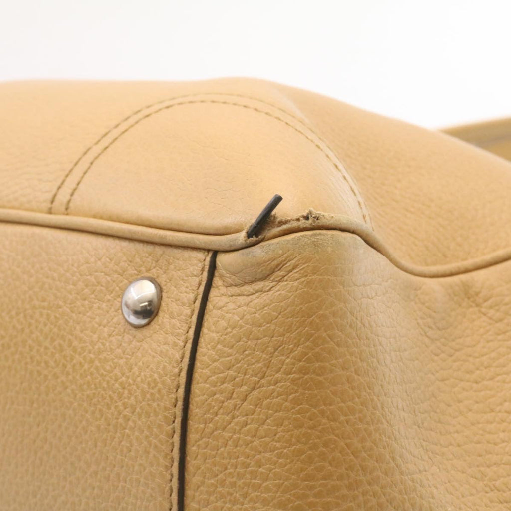GUCCI Princy Line Tote Bag Leather Beige am1445g