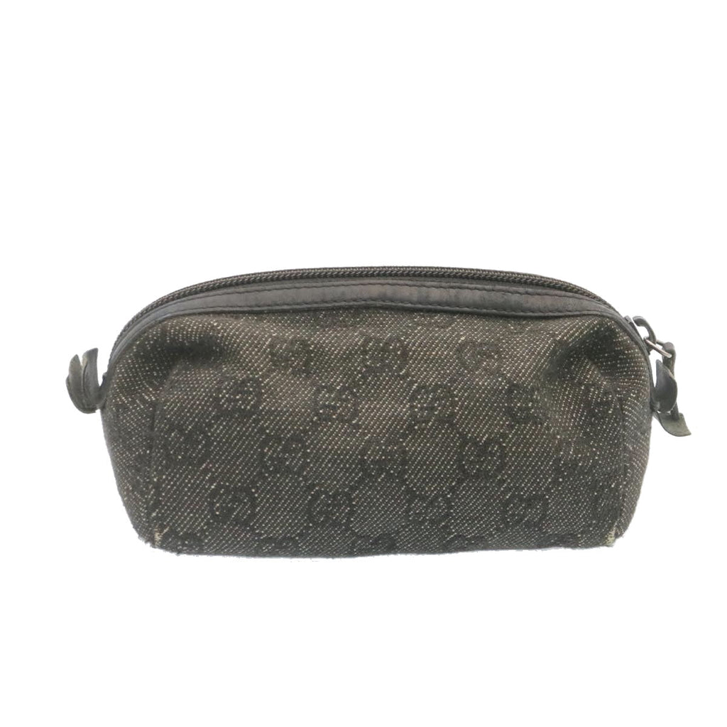 GUCCI GG Canvas Cosmetic Pouch Black am1504g