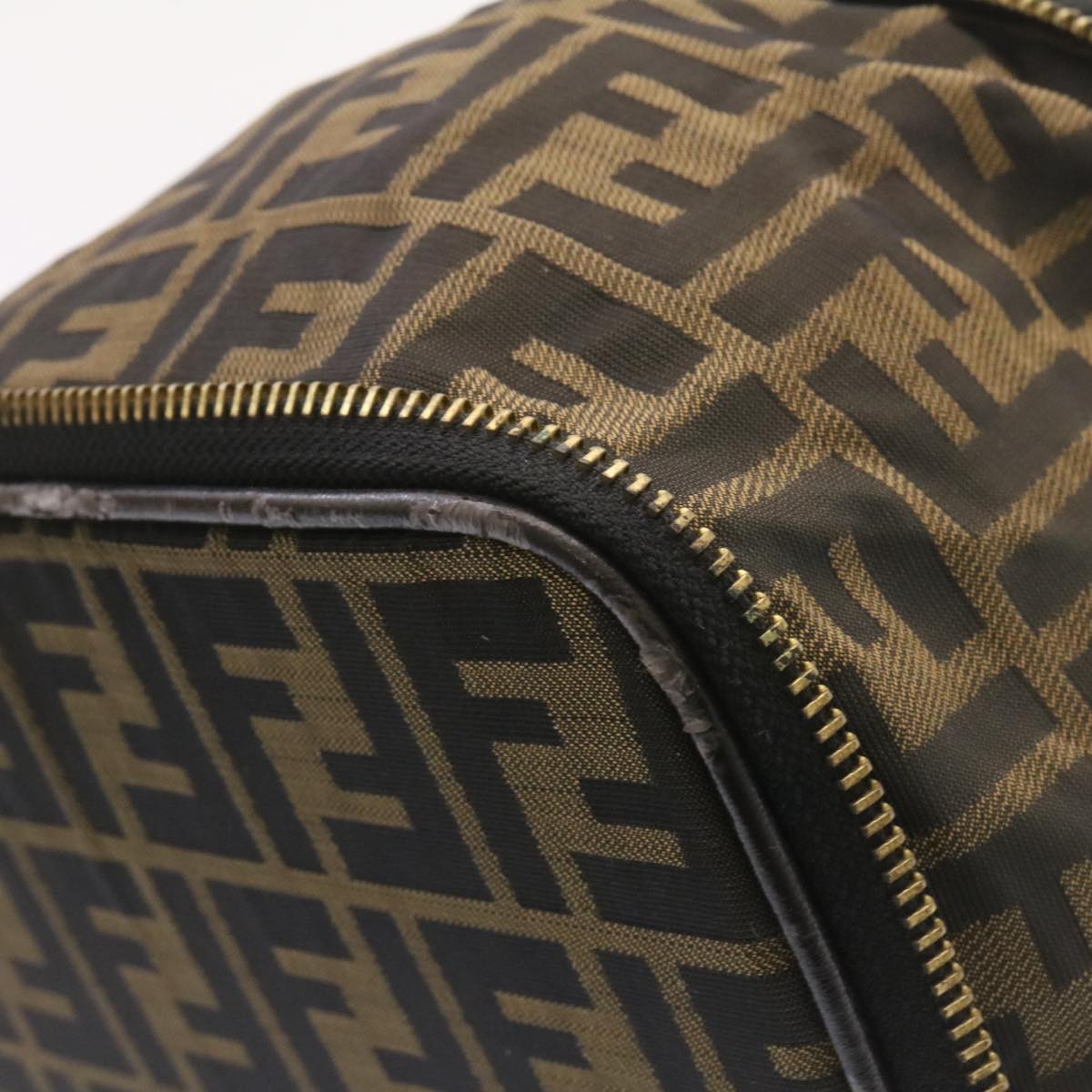FENDI Zucca Canvas Vanity Cosmetics Pouch Brown Black am1599g