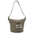 FENDI ZucchinoCanvas Shoulder Bag Brown am1690g