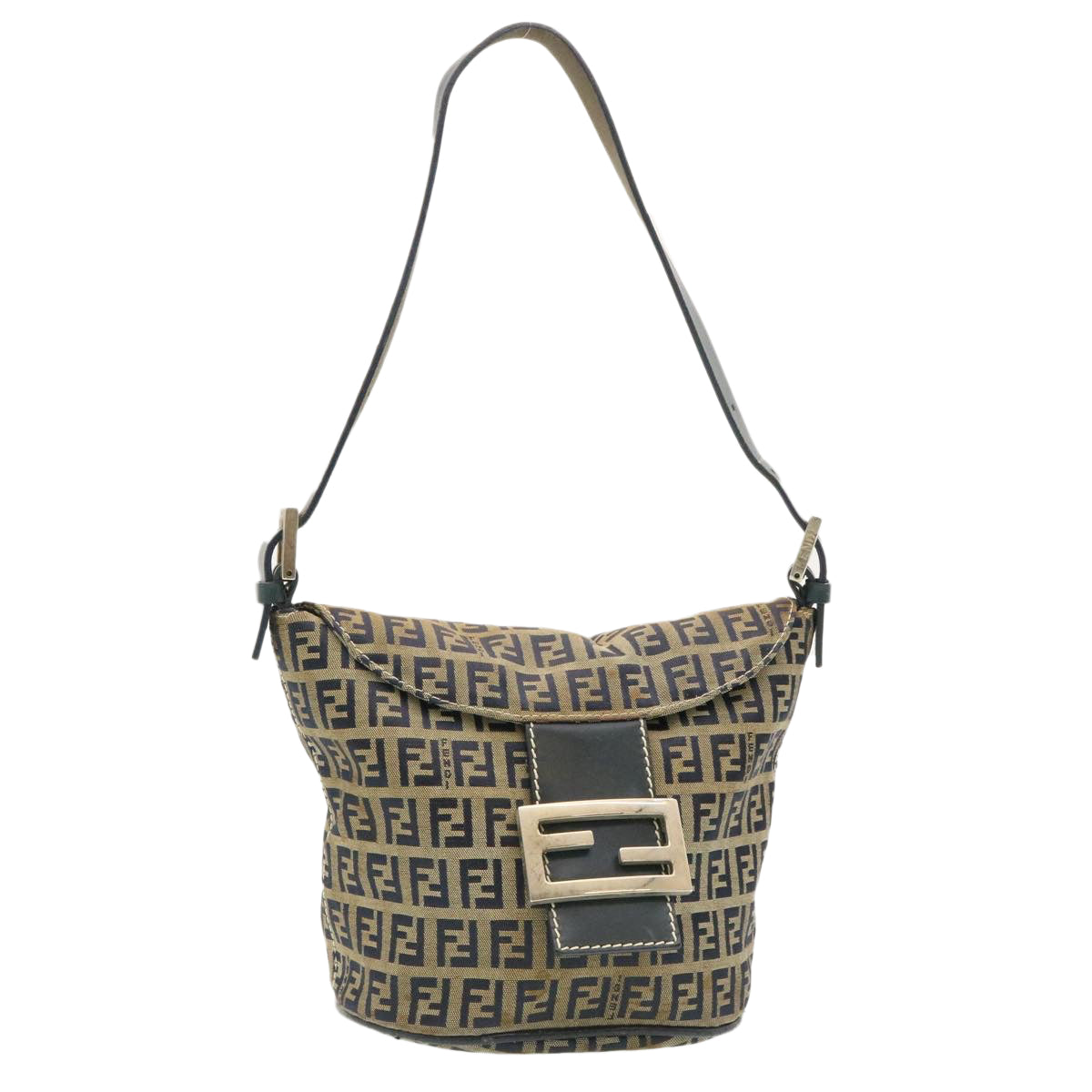 FENDI ZucchinoCanvas Shoulder Bag Brown am1690g