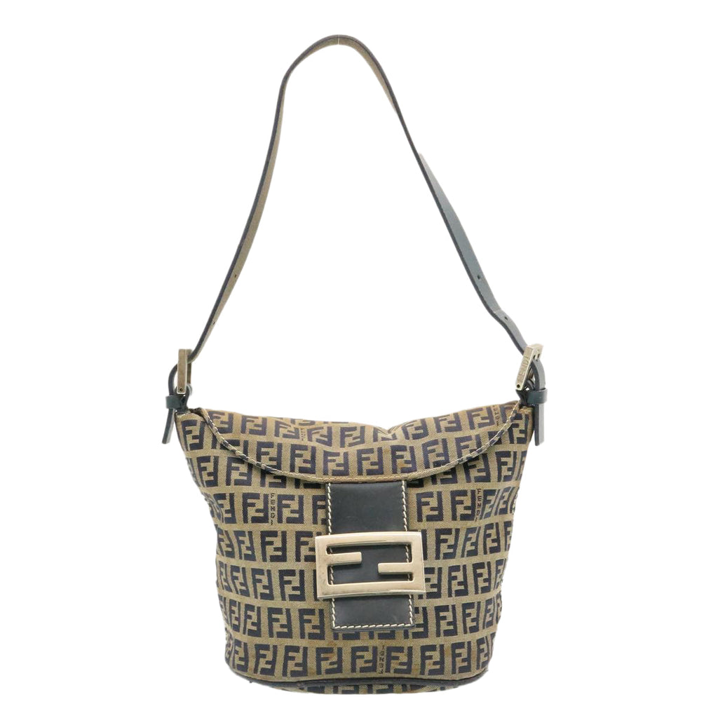 FENDI ZucchinoCanvas Shoulder Bag Brown am1690g