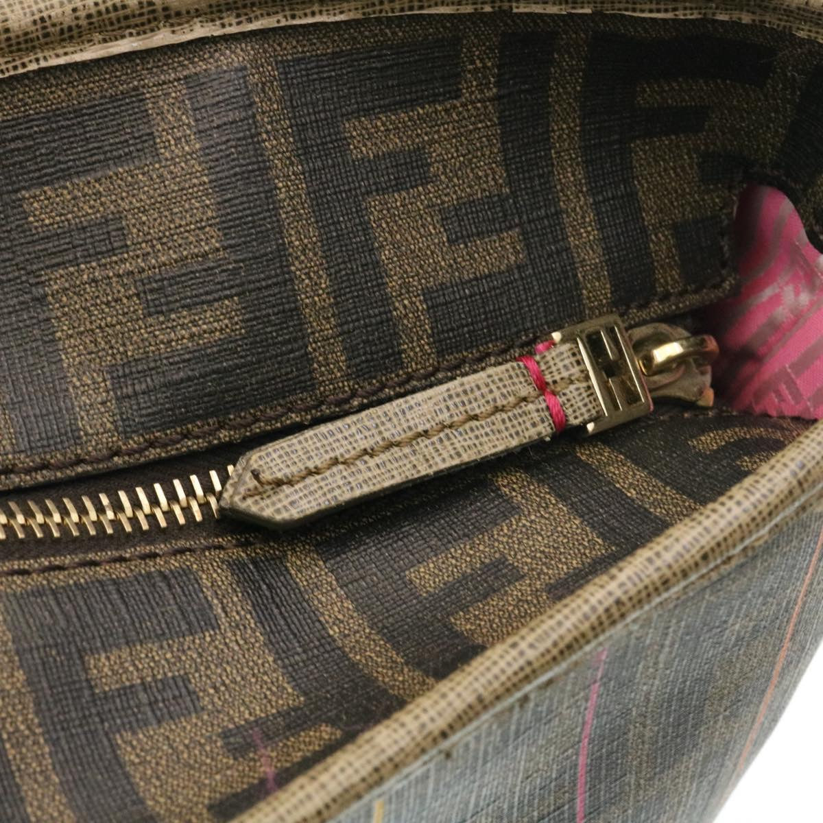 FENDI Zucca Canvas Tote Bag Brown am1693g