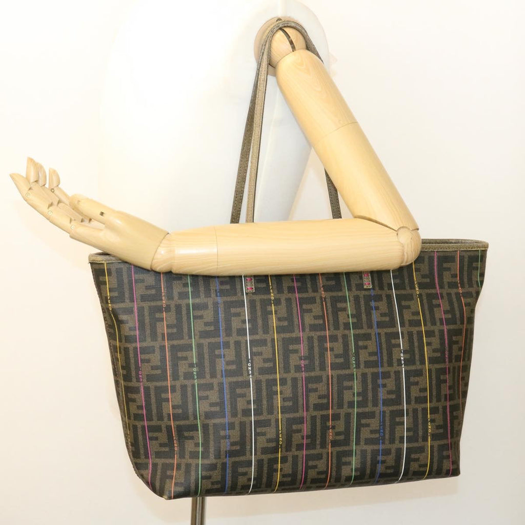 FENDI Zucca Canvas Tote Bag Brown am1693g