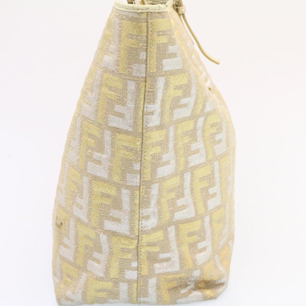 FENDI Zucca Canvas Tote Bag Beige Gold am1694g