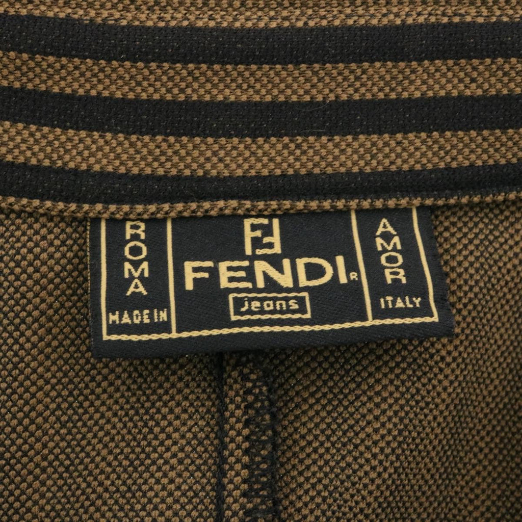 FENDI Pecan Jacket Nylon Black Brown am1724g