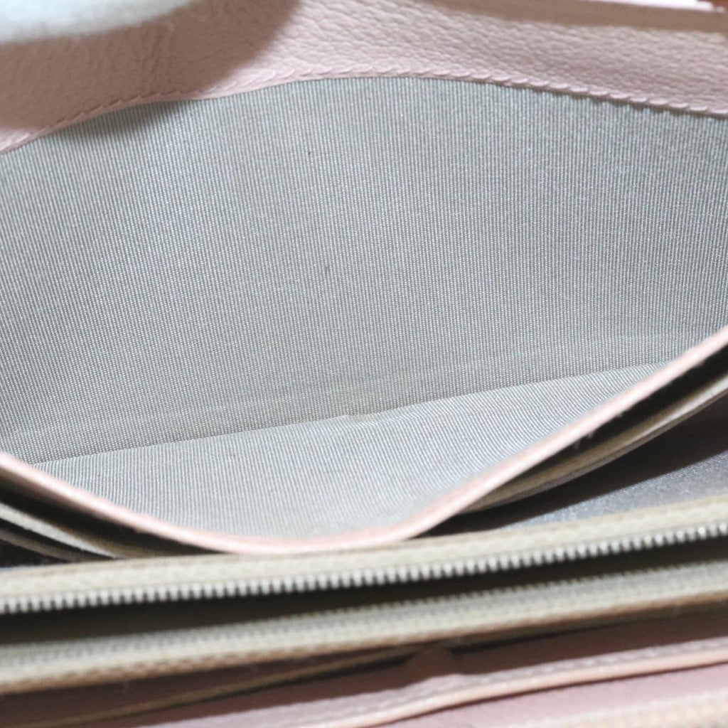 CHANEL Camelia Zip Around Wallet Leather Pink CC am1797g
