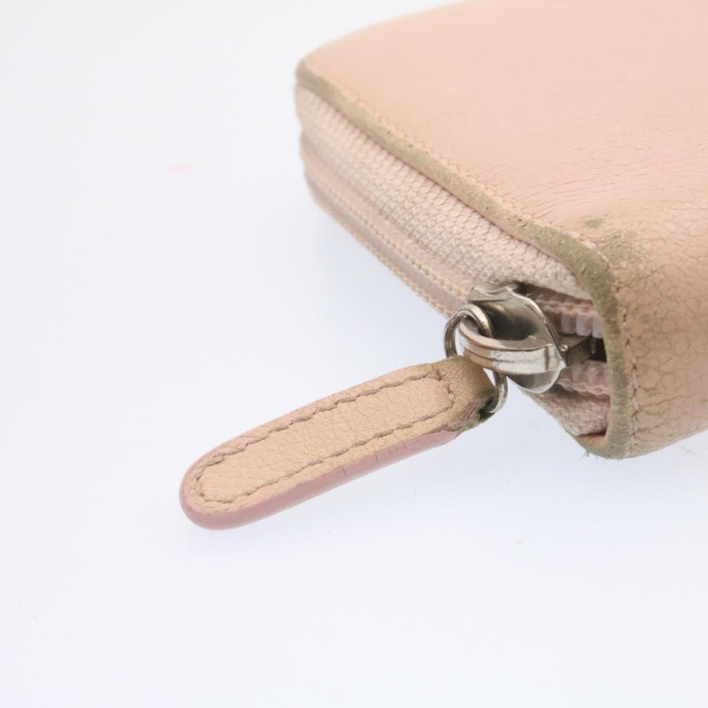 CHANEL Camelia Zip Around Wallet Leather Pink CC am1797g