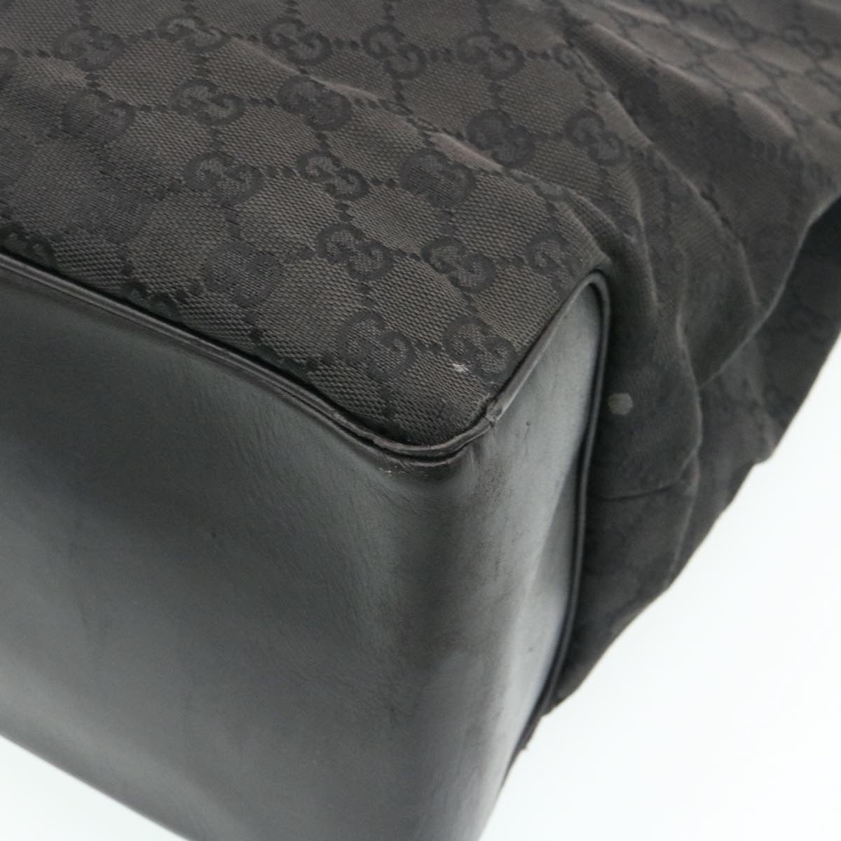 GUCCI GG Canvas Shoulder Bag Canvas Black am1813g