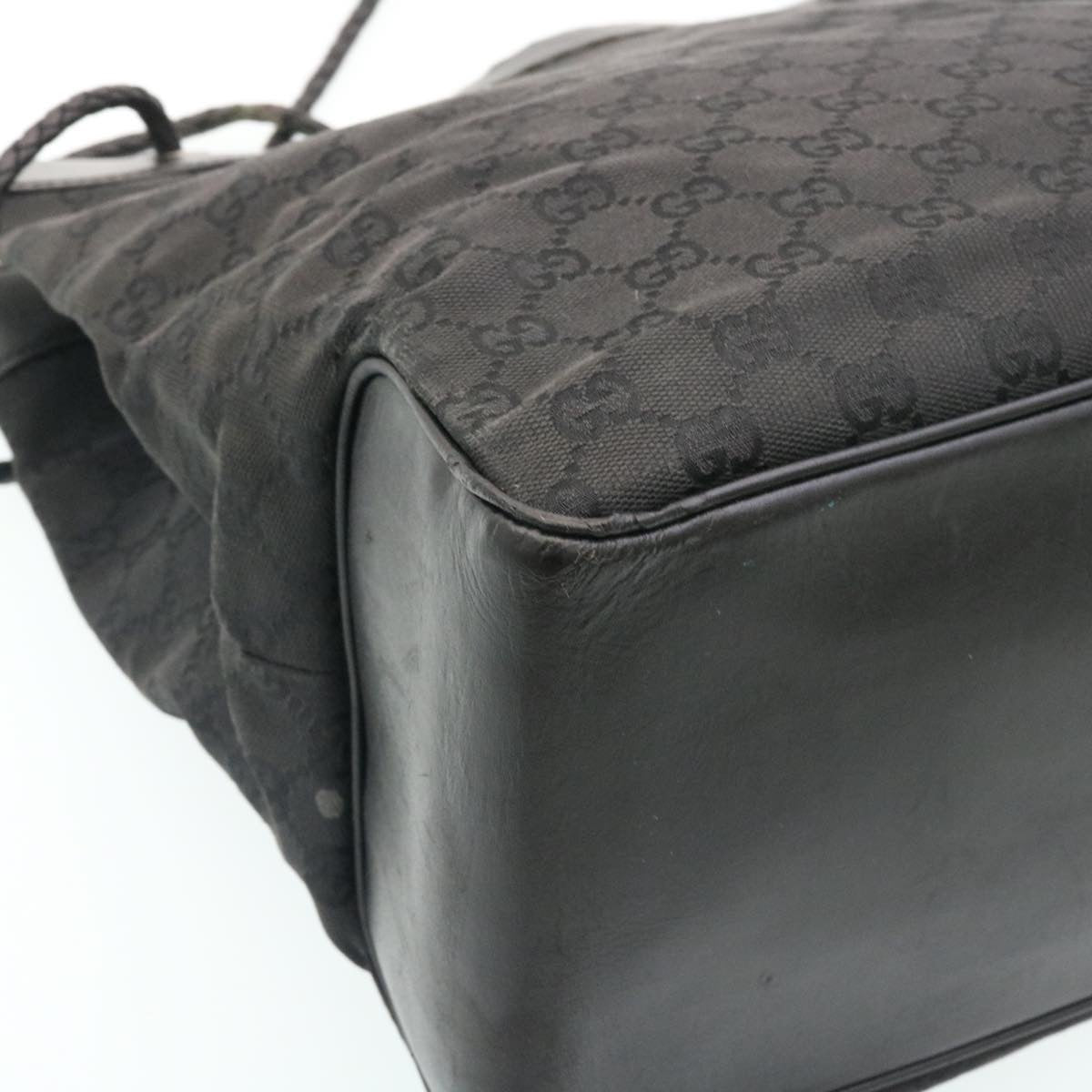 GUCCI GG Canvas Shoulder Bag Canvas Black am1813g