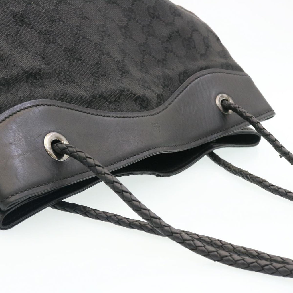 GUCCI GG Canvas Shoulder Bag Canvas Black am1813g