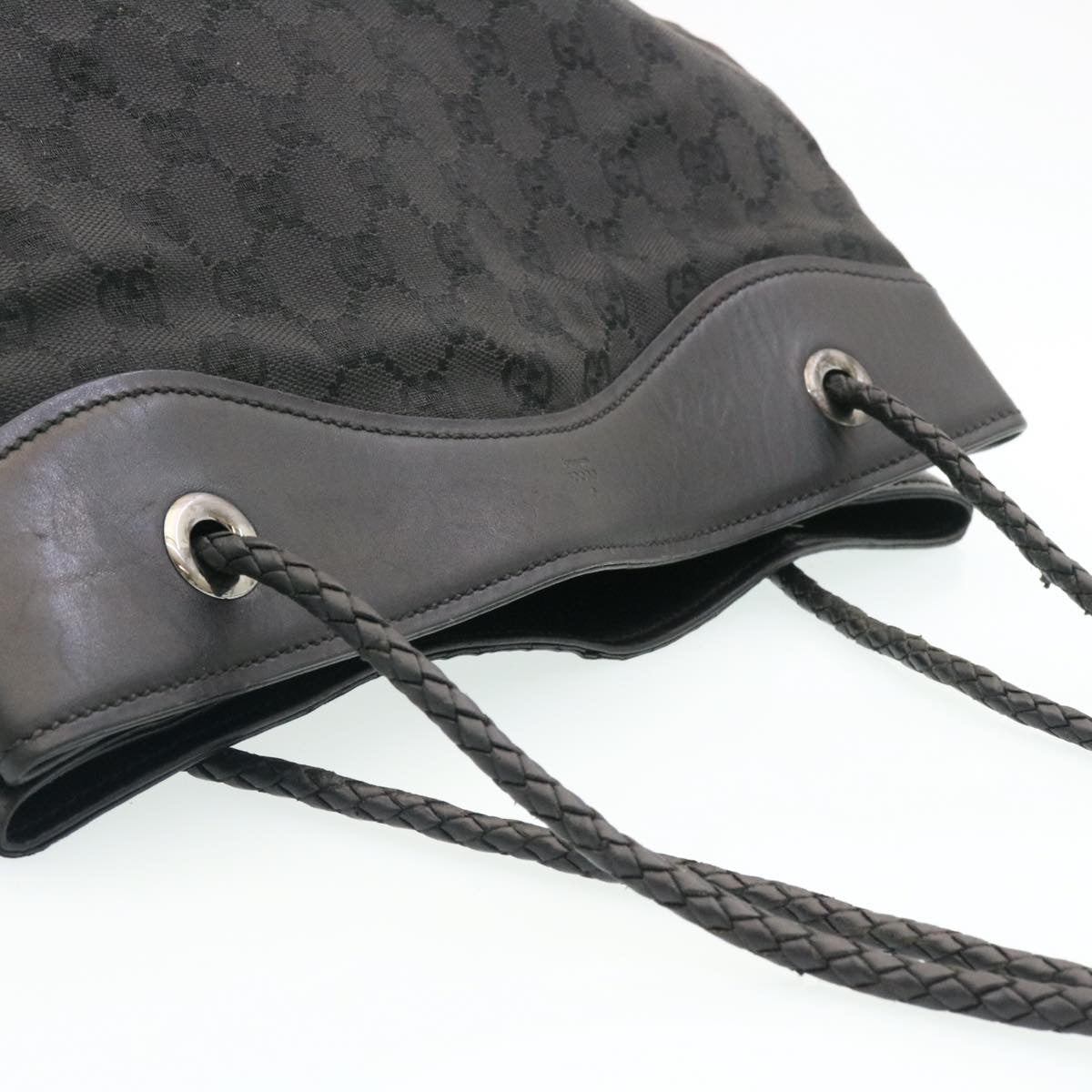GUCCI GG Canvas Shoulder Bag Canvas Black am1813g
