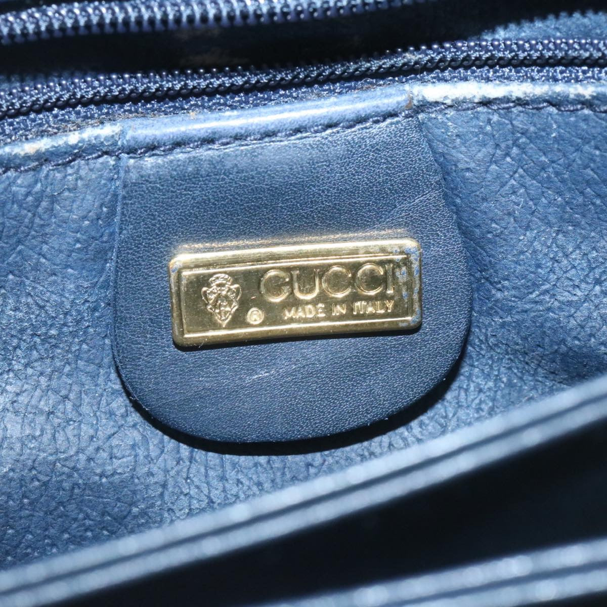 GUCCI Micro GG Canvas Shoulder Bag Navy am1865g