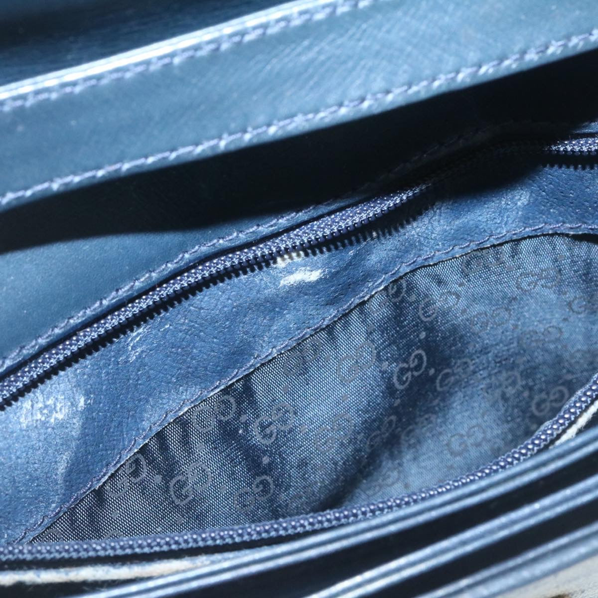 GUCCI Micro GG Canvas Shoulder Bag Navy am1865g