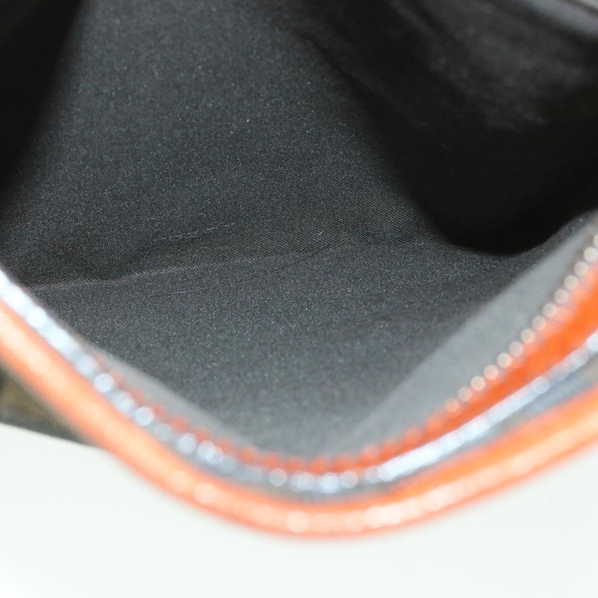 FENDI Zucca Canvas Shoulder Bag Black Brown am192g