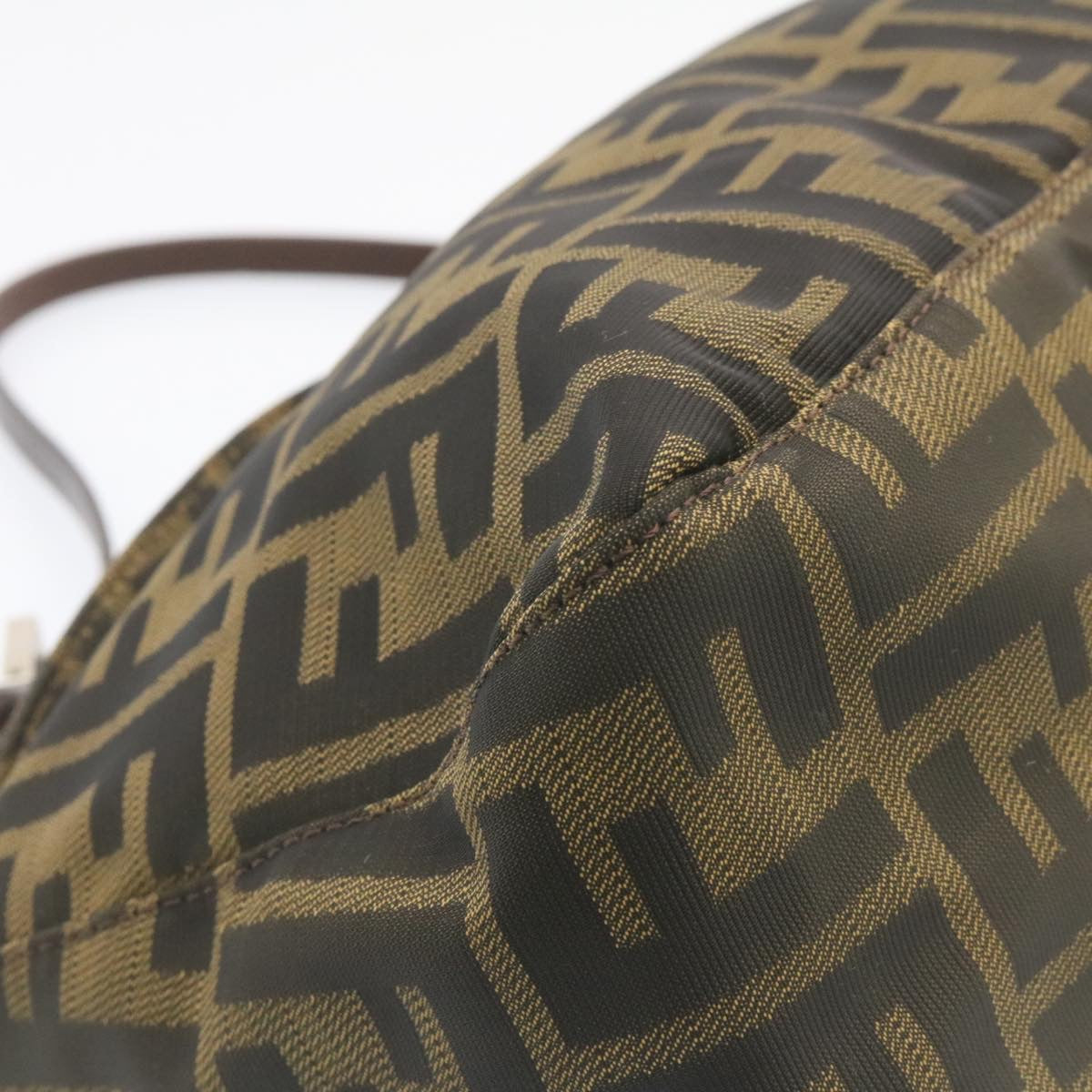 FENDI Zucca Canvas Tote Bag Black Brown am1921g