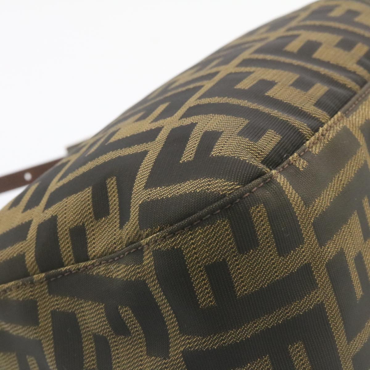 FENDI Zucca Canvas Tote Bag Black Brown am1921g