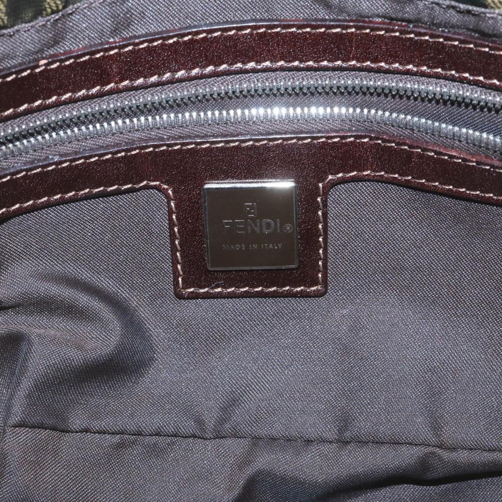 FENDI Zucca Canvas Tote Bag Black Brown am1921g