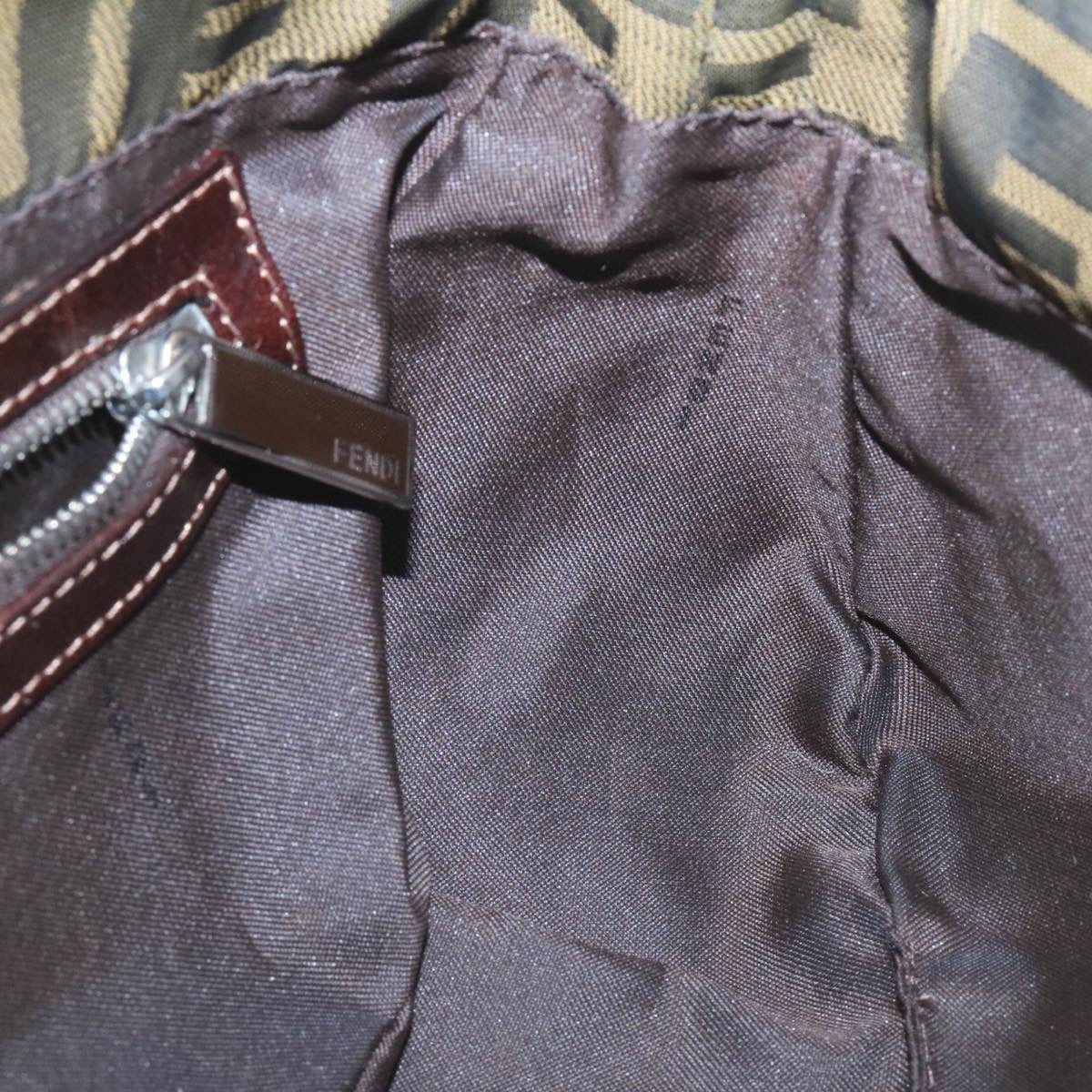 FENDI Zucca Canvas Tote Bag Black Brown am1921g