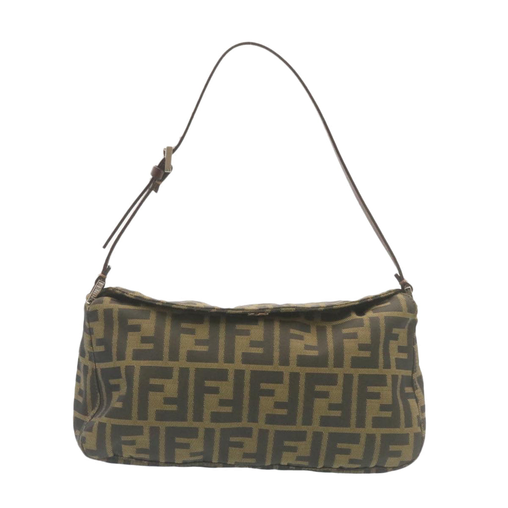 FENDI Zucca Canvas Tote Bag Black Brown am1921g