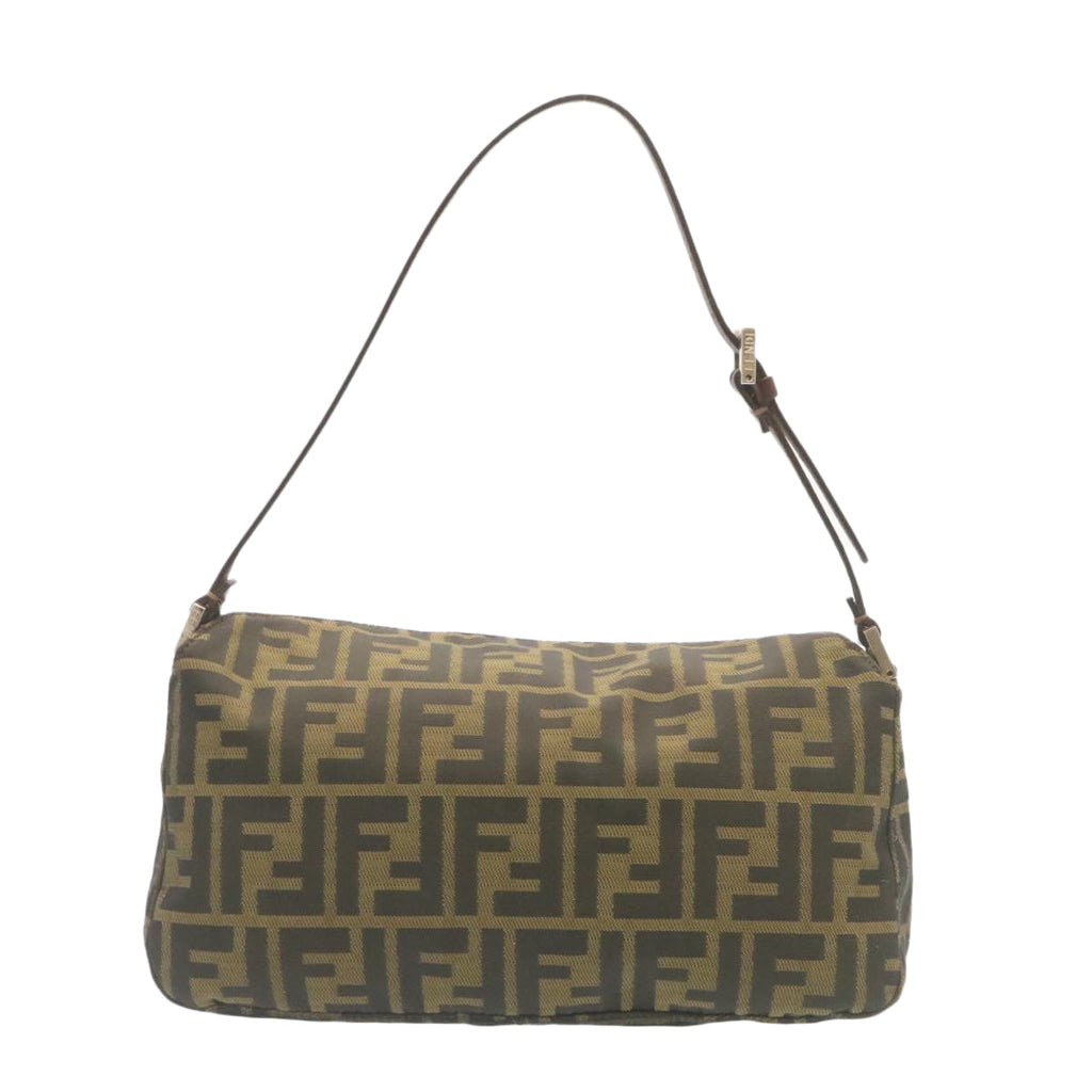 FENDI Zucca Canvas Tote Bag Black Brown am1921g