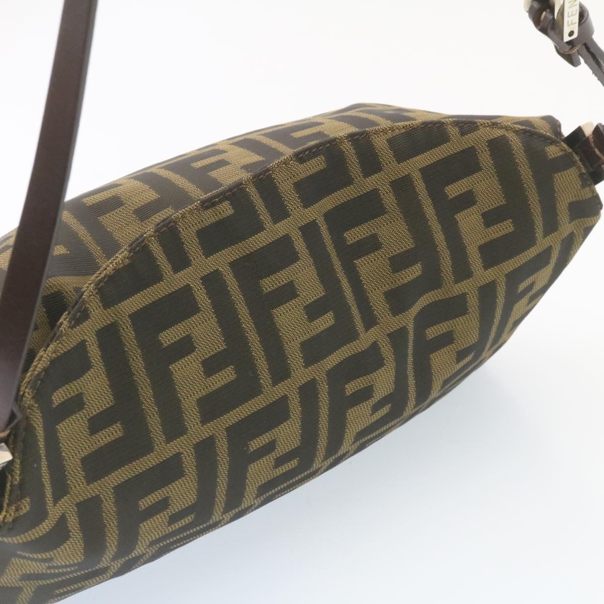 FENDI Zucca Canvas Tote Bag Black Brown am1921g