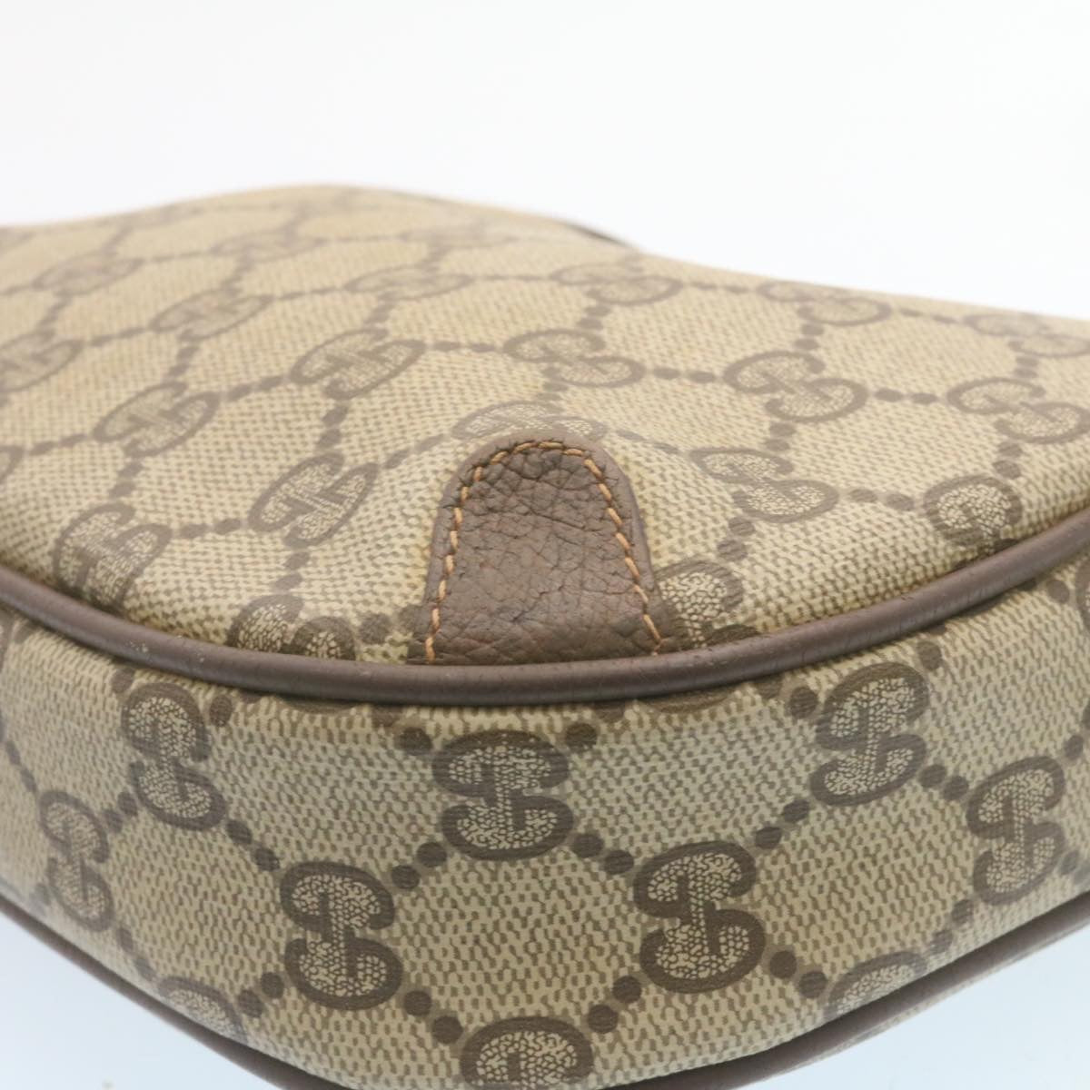 GUCCI Web Sherry Line GG Canvas Shoulder Bag Beige Red Green am1986g