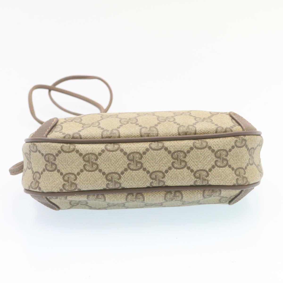 GUCCI Web Sherry Line GG Canvas Shoulder Bag Beige Red Green am1986g