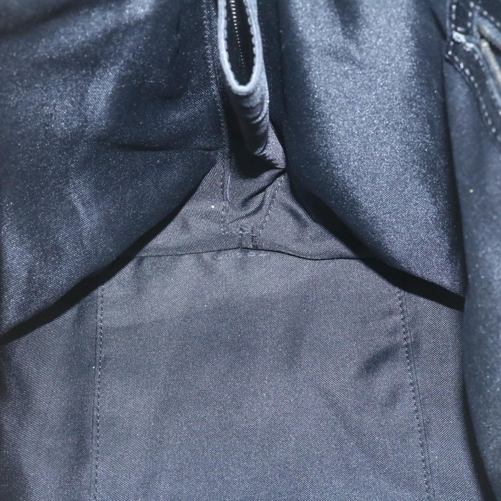 FENDI Zucchino Canvas Hand Bag Canvas Black am2016g