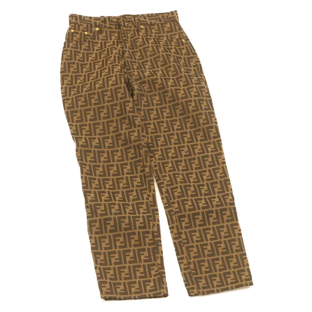 FENDI Zucca Pants Brown Black am2062g