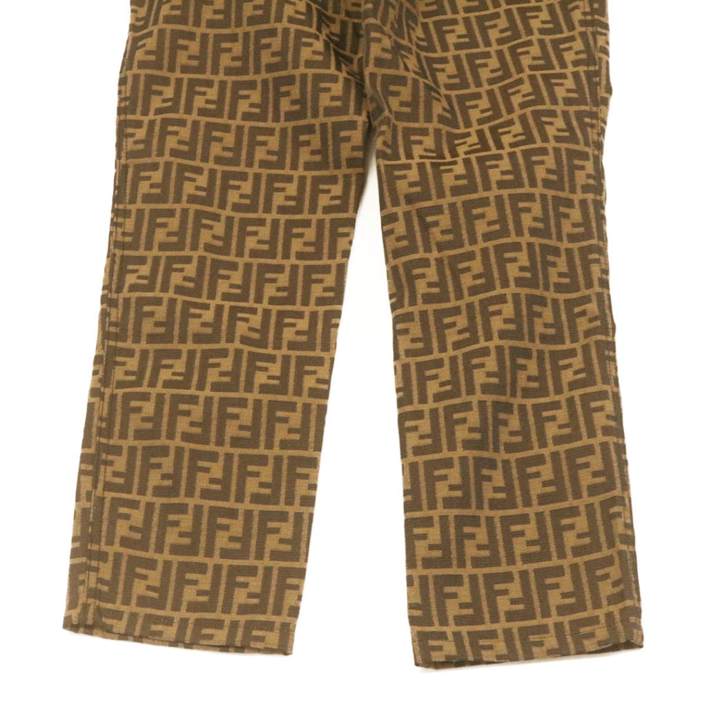 FENDI Zucca Pants Brown Black am2062g