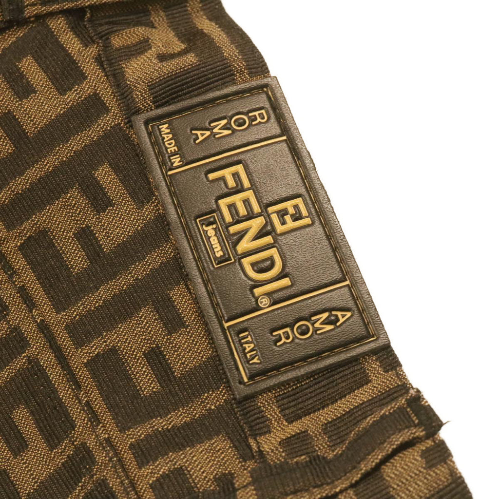 FENDI Zucca Pants Brown Black am2062g