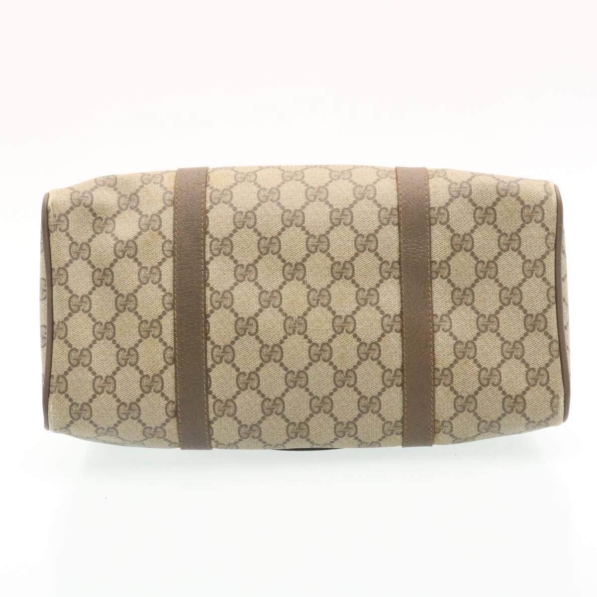 GUCCI Web Sherry Line GG Canvas Hand Bag Brown Red Green am2077g