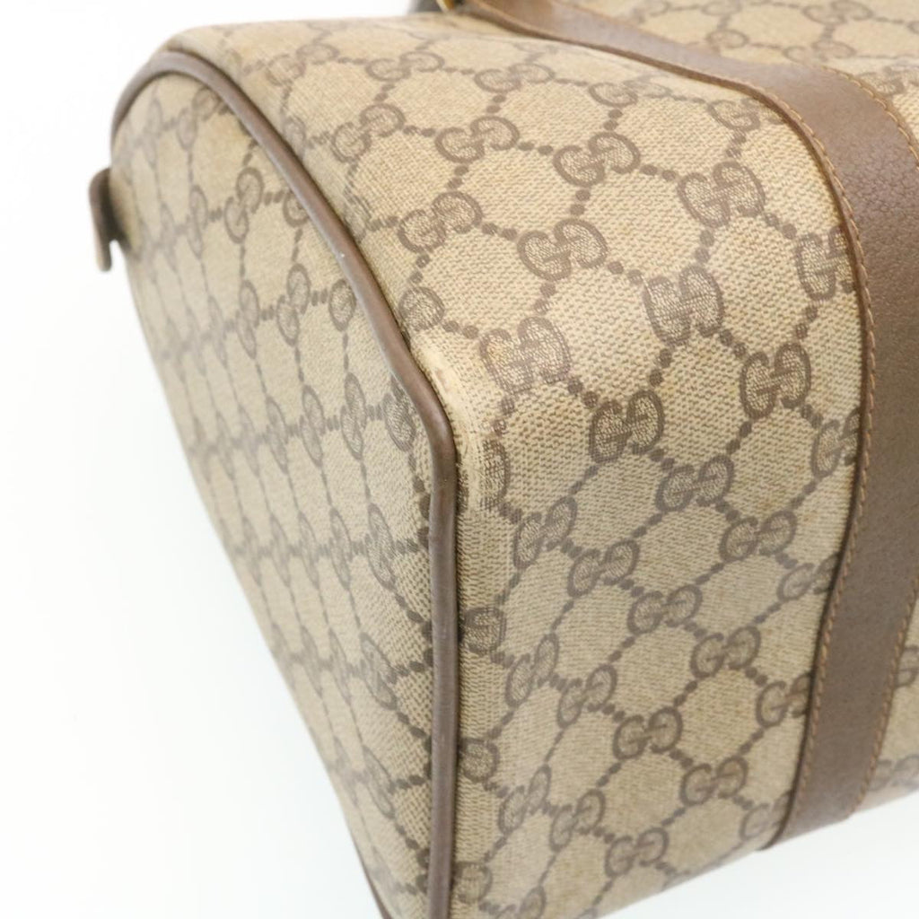 GUCCI Web Sherry Line GG Canvas Hand Bag Brown Red Green am2077g