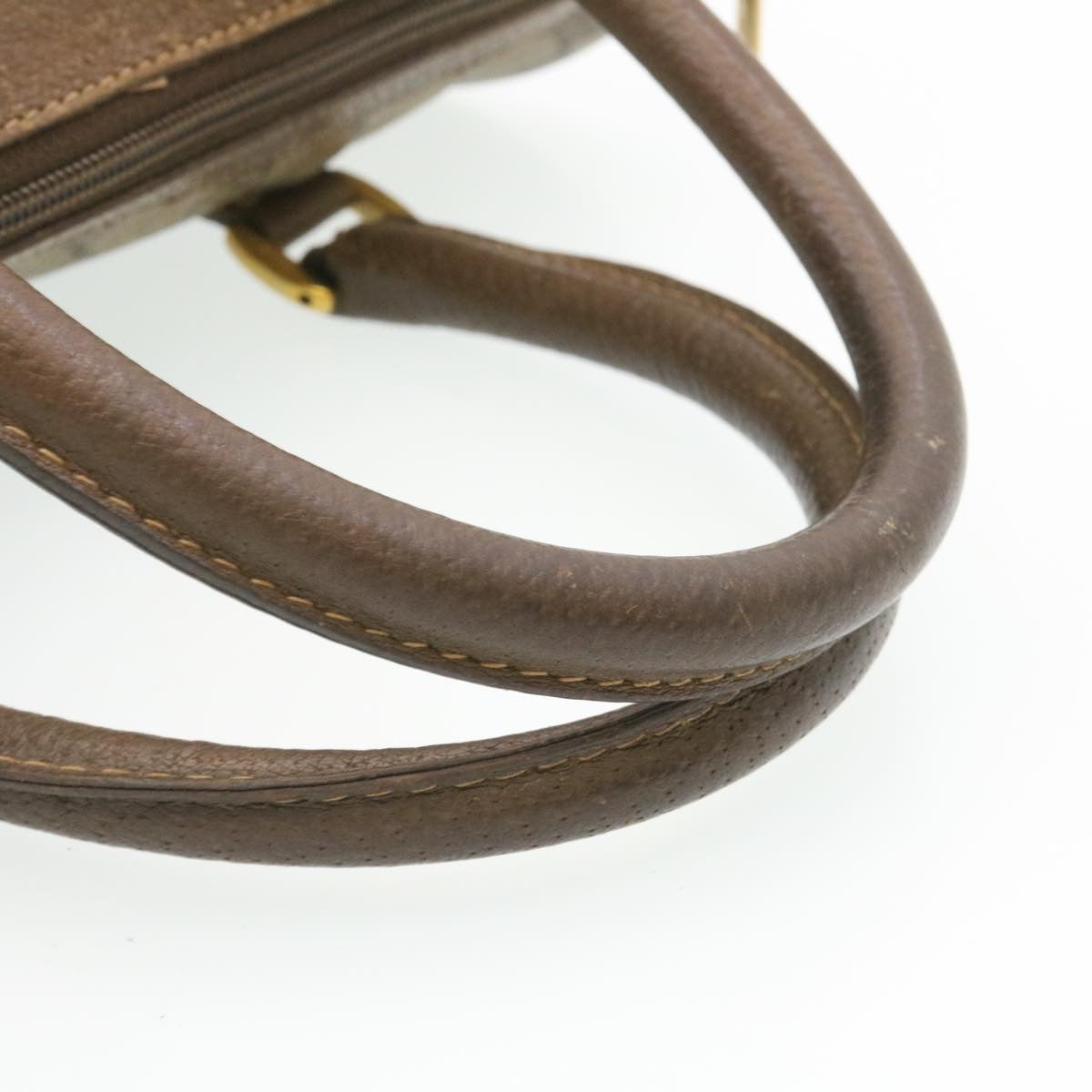 GUCCI Web Sherry Line GG Canvas Hand Bag Brown Red Green am2077g