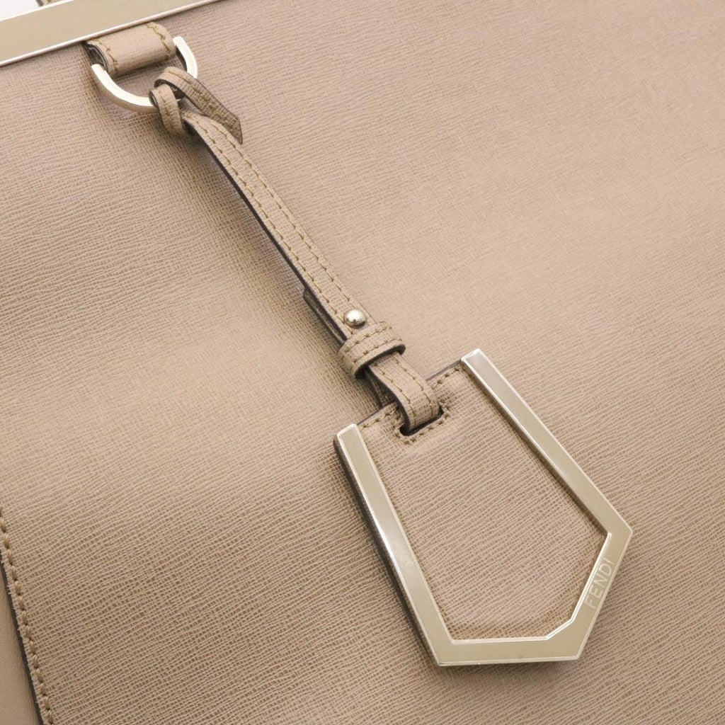 FENDI Hand Bag Leather 2way Shoulder Bag Gray am2118g